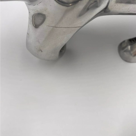 Polar Bear Figurines Chrome Metal Mama Baby Bear Holiday Winter Decor Set of 2 - Picture 9 of 11